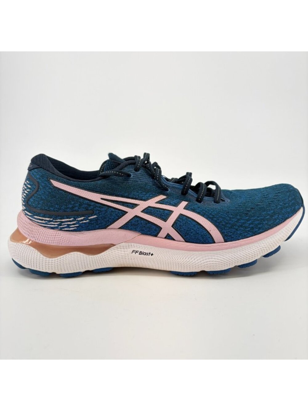Asics Gel Nimbus 24 Womens Size 9.5 Blue Pink Athletic Running Shoes Sneakers